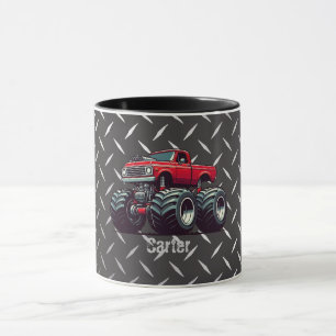 Red monster lastbil mugg