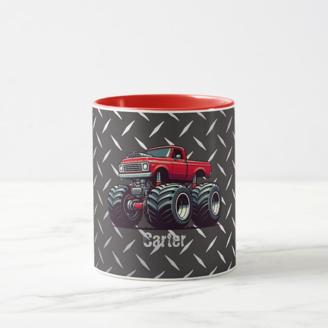 Red monster lastbil mugg (Center)