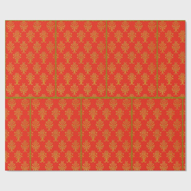 red mönster presentpapper (Platt)