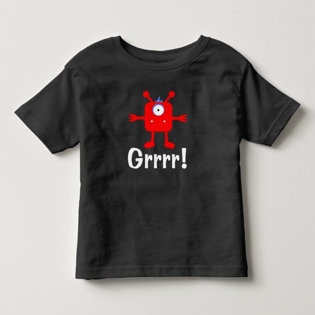 Red Monster - Småbarn Bra Jersey T-Shirt (Framsida)