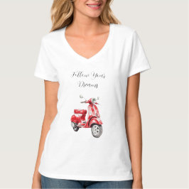 Red Moped Follow Dreams T Shirt