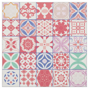 Red Moroccan-plattan Tyg