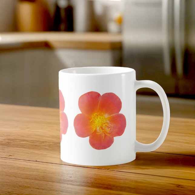 Red Moss Roses Mug Kaffemugg (Mug with red moss roses)