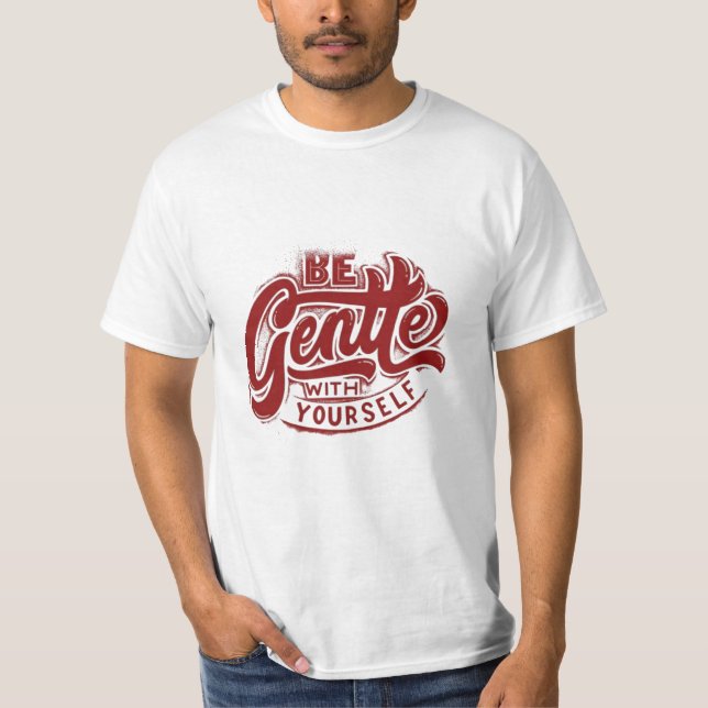 Red Motivational Quote T-Shirt - fetstil D (Framsida)