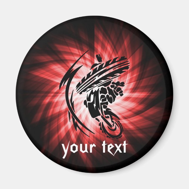 Red Motocross Magnet (Framsidan)