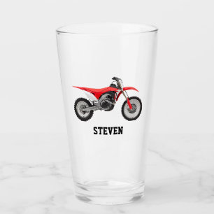Red Motorcykel Namn Coola Dirtcycle Sports Hobby Glaskopp