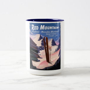 Red Mountain British Columbia, Kanada-skidor poste Två-Tonad Mugg