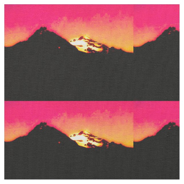 Red Mountain Sunset Tyg (Närbild)