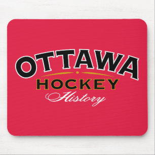 Red Mouse Pad-trad för Ottawa Hockey History Musmatta