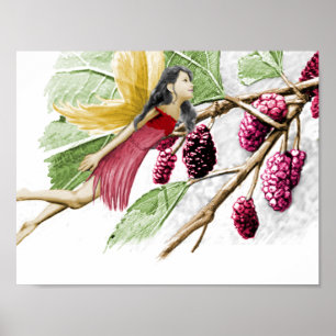 Red Mulberry Träd Fairy Poster