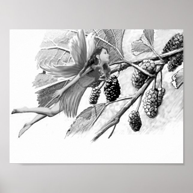Red Mulberry Träd Fairy Poster (Framsidan)