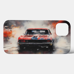 Red Muscle Car med huvudet på