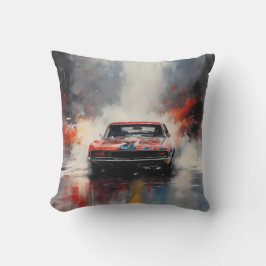 Red Muscle Car med huvudet på Kudde