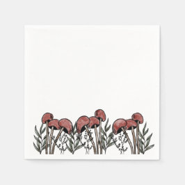 Red Mushroom Caps Pappersservett