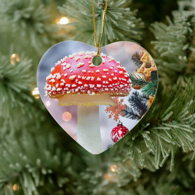 Red Mushroom Ceramic Ornament (Träd)