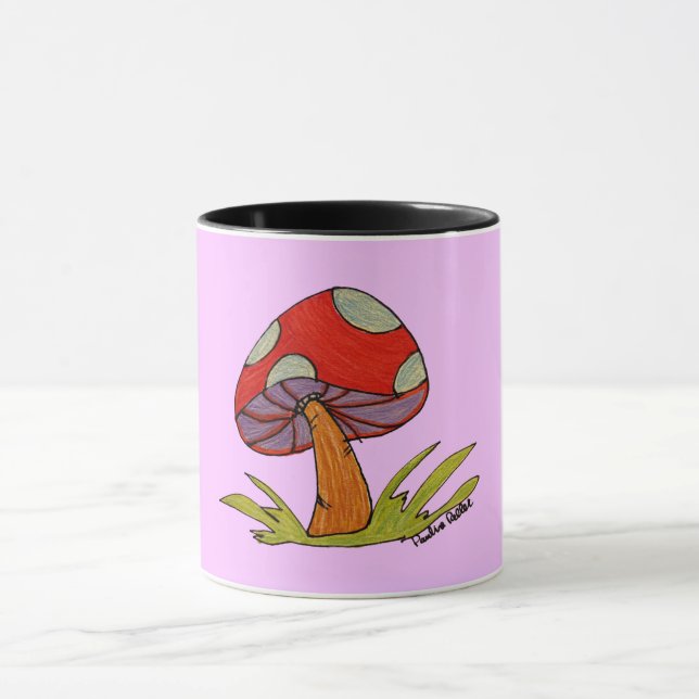 Red Mushroom Coffee Mug Mugg (Center)