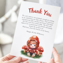 Red Mushroom Girl Baby Shower Tack