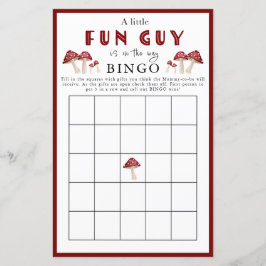 Red Mushroom Little Roligt Guy BINGO Baby Shower G