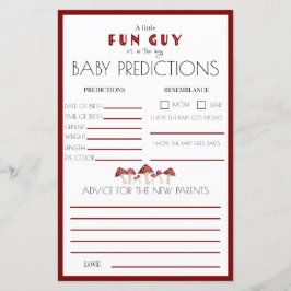 Red Mushroom Roligt Guy Baby Shower Predence Game