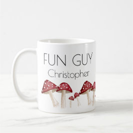 Red Mushroom Roligt Guy Funny Kaffemugg