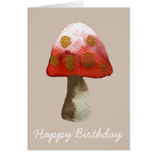 Red Mushroom Toadstool magi Hälsningskort