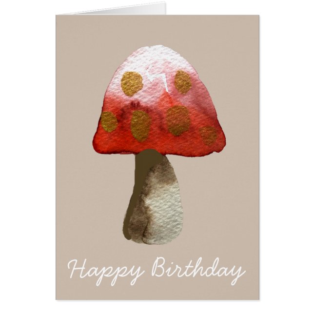 Red Mushroom Toadstool magi Hälsningskort (Framsidan)