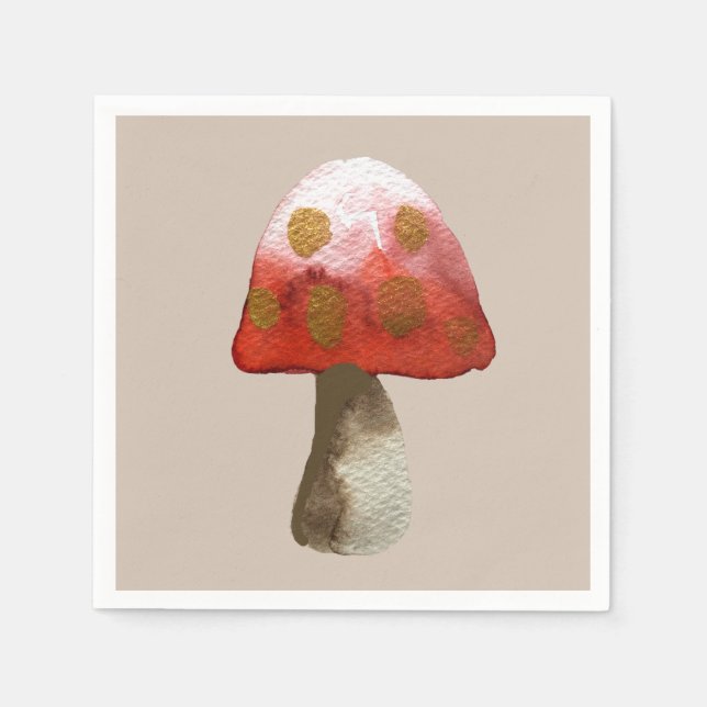 Red Mushroom Toadstool magi Pappersservett (Framsidan)