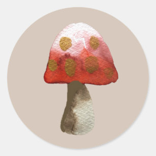 Red Mushroom Toadstool magi Runt Klistermärke