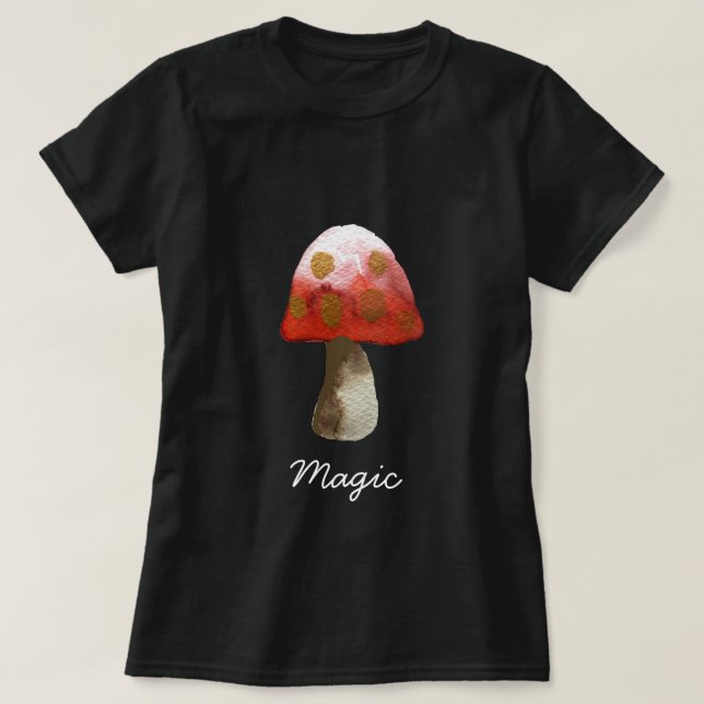Red Mushroom Toadstool magi T Shirt (Design framsida)