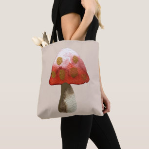 Red Mushroom Toadstool magi Tygkasse