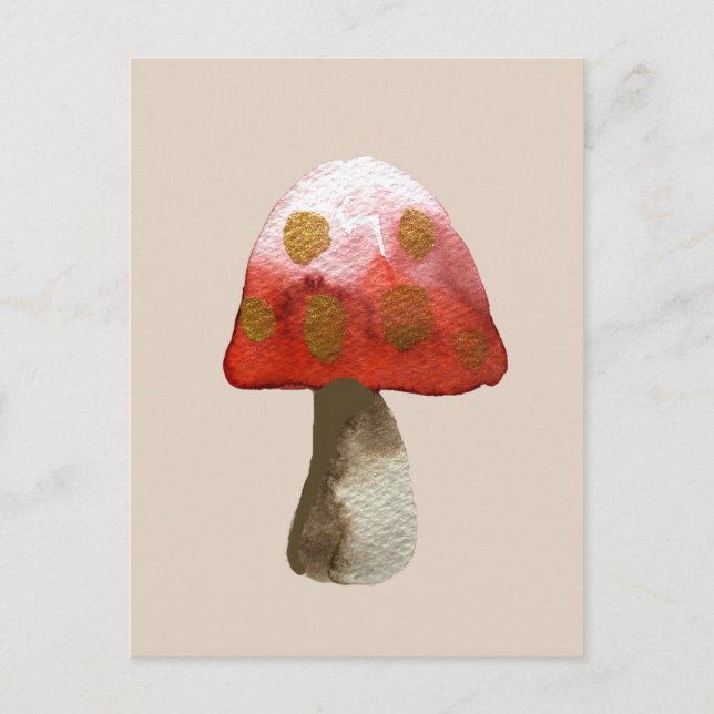 Red Mushroom Toadstool magi Vykort (Framsida)