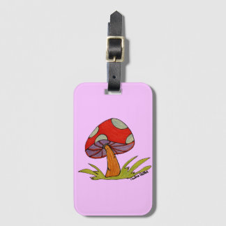Red Mushroom with light purple background Tote Bagagebricka
