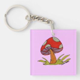 Red Mushroom with purple background