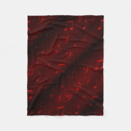 Red musik noter fleecefilt