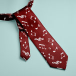 Red Musik noter Mönster Slips<br><div class="desc">Vackra musikaliska symboler,  sömlös mönster-design,  ger en perfekt till musiker,  musiklärare,  bandledare och musikälskare.</div>