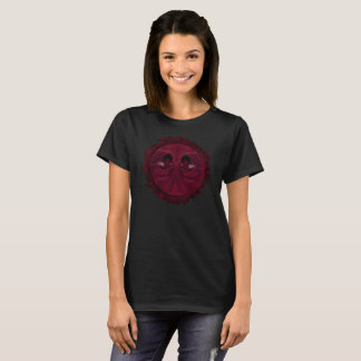 Red Mustache Woman T Shirt