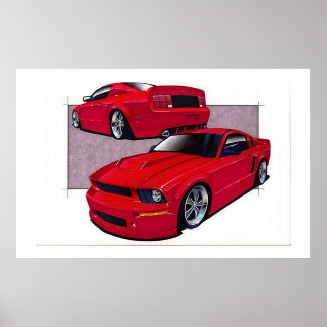Red Mustang Poster (Framsidan)