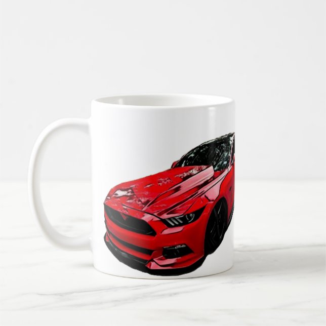 Red Mustang S550 Kaffemugg (Vänster)