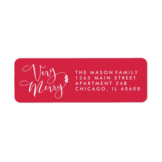 Red Mycket God jul Returetiketter Returadress Etikett (Framsidan)