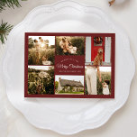Red Mycket God jul Sex Photo Collage Julkort<br><div class="desc">Den här Red Väldigt God jul Sex Photo Collage-Helgdag har en sofistikerad röd mörk med en blandning av enkla elfenbensbokstäver och klassisk kalligrafi parad med en minimalistisk boho-stil som strejkor en perfekt balans mellan ren modern subtilitet och vintagens elegans. Den här charmerande designen är ett härligt sätt att önska dina...</div>
