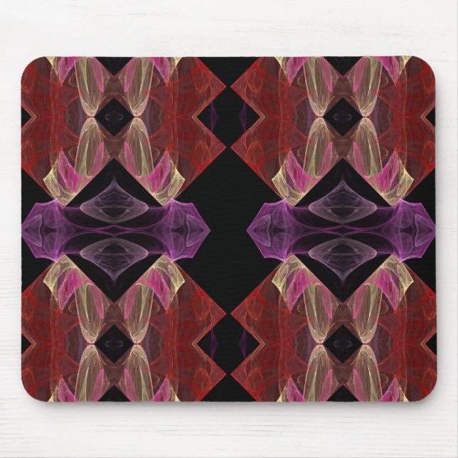 Red n Lila Fractal Mousepad Musmatta (Framsidan)