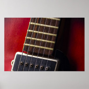 Red Nacke HollowBody Gitarr Plektrum up Poster