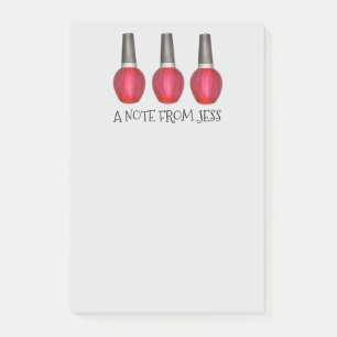 Red Nagel polsk Makeup Mode-bokspost Post-it Block