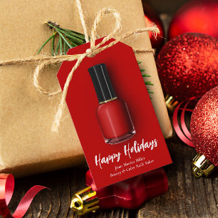 Red Nagel polska Glad helg Anpassningsbar Beauty S Presentetikett