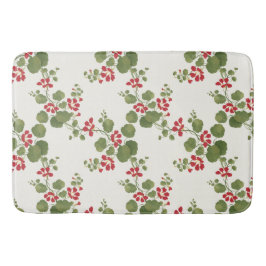 Red Nasturtium Cream Background Badrumsmatta