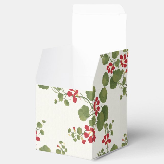 Red Nasturtium Cream Background Presentaskar (Öppnad)