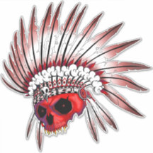 Red Native American skallart