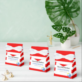 Red Nautical Blue Crab Baby Baptism Christening Presentaskar