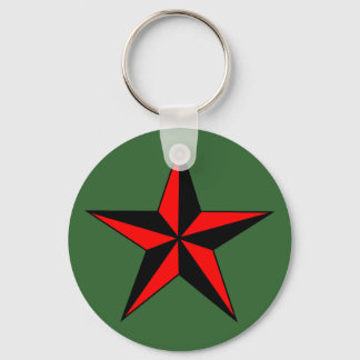 Red Nautical Star Keychain Nyckelring
