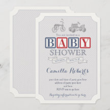 Red Navy Blue Vintage Leksak Nursery Boy Shower